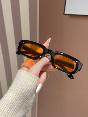2pcs Retro Square Men's Fashion Glasses, Small Frame, For Street, Daily, Photo, Cycling, Beach, Vacation, Gift, Party, Christmas