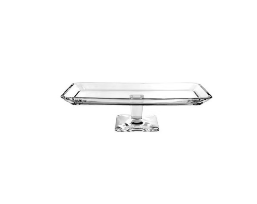 GRACE Crystalline Glass Service Plate – 80.5x298x140mm | Elegant Multi-Purpose Glass Tray (Gift Boxed)