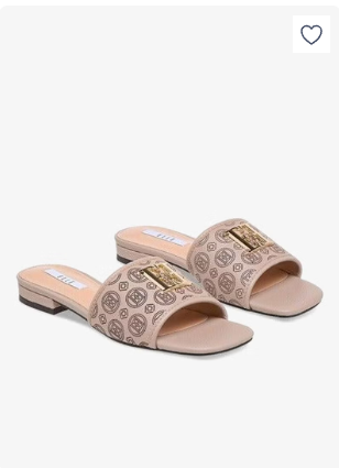 Women's Laser Cut Detail Slip-On Flat Sandals