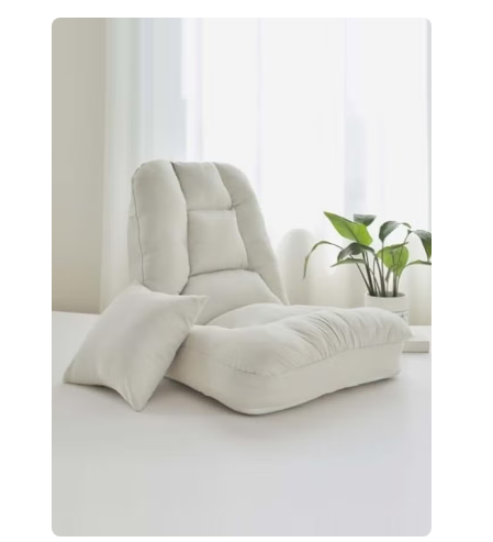 Floor Sofa with Back Support 5 Reclining Poistion Adjustable Floor Chair Folding Gaming Recliner Floor