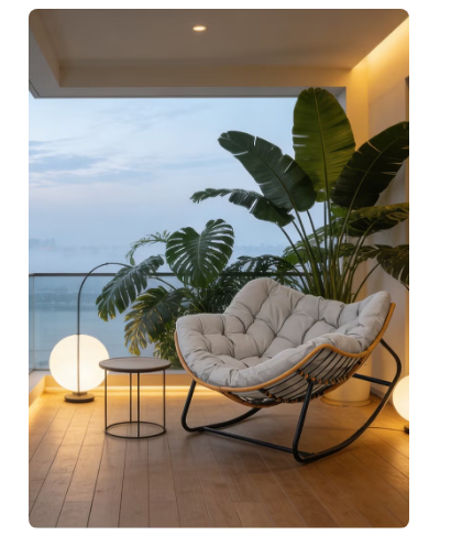 Outdoor Lounge Chair – Ultra-Comfortable Patio Chair with Cushion, Perfect for Front Porch, Lawn, Bedroom