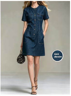Women's Waist-Cinching Short-Sleeve Dress
