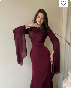 Round Neck Batwing Sleeve Elegant Slim Fit Sexy Dress for Women