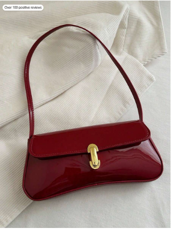 1pc Vintage Faux Oiled Leather Shoulder Crossbody Bag, Suitable For Dates, Outings, Parties, Banquets