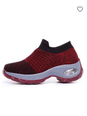 Women's Slip-On Sport Shoes Red/Black