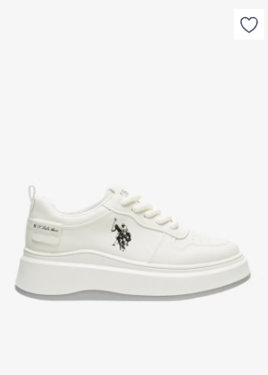 Women's White Sneakers - Bold Rugged Style Shoes with Durable Sole for Outdoor Wear