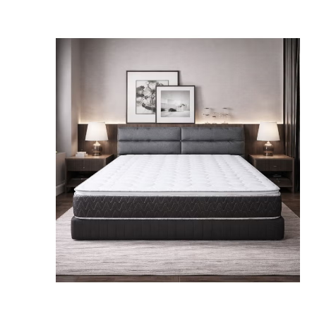 Rexal Home Supreme Pillow Top Bonnel Spring Mattress 25 cm | California Queen Size 160 × 200 cm, Knitted Fabric, Motion Isolation & Medium Firm Support