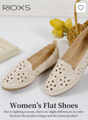 Women's Comfort Shoes, Breathable Ballet Flats for Women, Classic Round Toe Dress Shoes, Comfortable Dressy Flats with Flower Eyelets for Ladies, Fashionable Soild Color Slip On Flats, Casual Mary Jane for Work Travel and Daily Wear, Soft Soled Crocs for 