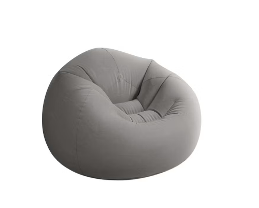 Beanless Bag Inflatable Lounge Chair Grey 114x114x71cm
