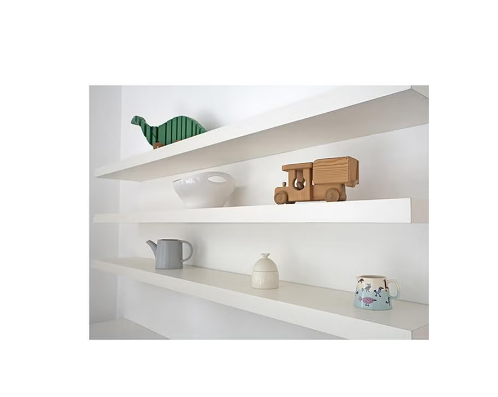 FLOATING WALL SHELVES 40CM WHITE SIZE: 40X19.5X3.8CM