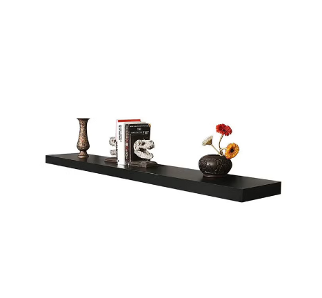 Wall Shelf Black 120x19.5x3.8cm