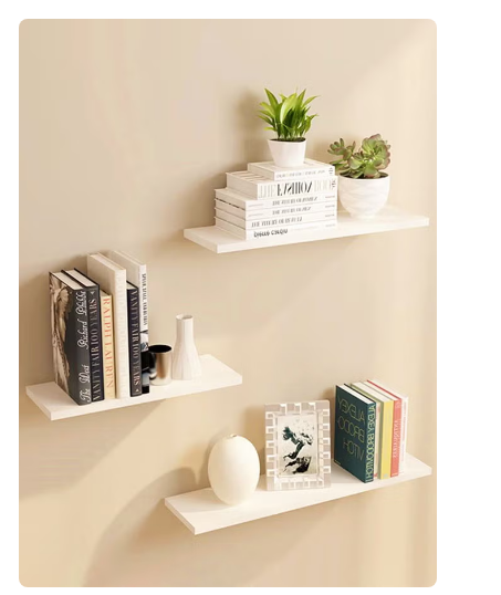 3-Piece Home Book Shelves Set White