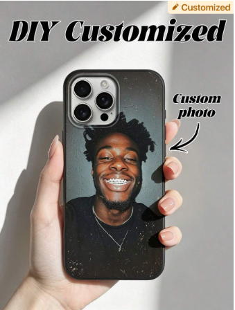 1pc Personalized Custom Name Black Phone Case Compatible With Apple 16 Pro Max/17 Pro Max/17 Air/17/16 Plus, S26 Ultra/S26/S25 Ultra/S25 Plus/S25/A56/A55/A07/A17, And Other Models