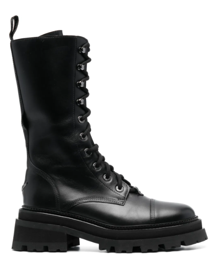 Stylish Zadig & Voltaire Ride lace-up boots, crafted with a sleek silhouette and classic lace-up design for a bold, modern look.