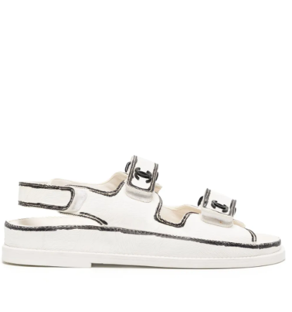 CHANEL Pre-Owned 2022 CC logo Dad sandals