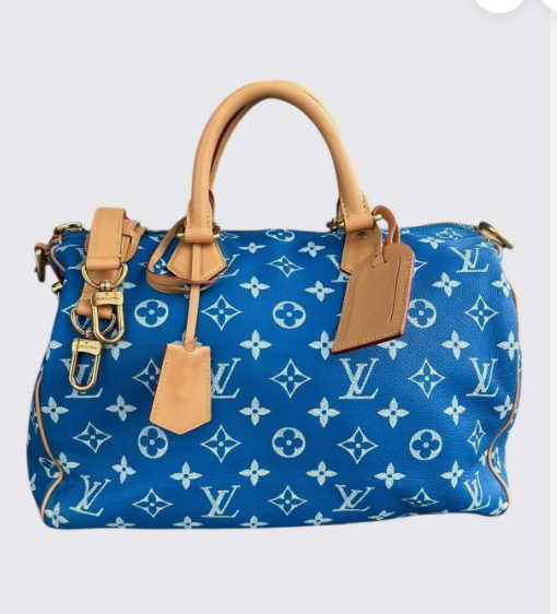 Louis Vuitton Blue & White Monogram P9 Speedy 40