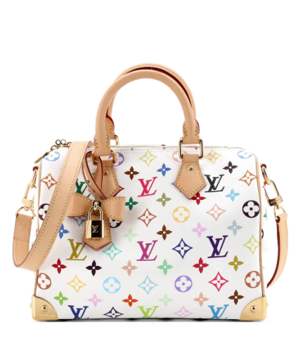 x Takashi Murakami Speedy Soft Bandouliere Bag Monogram Multicolor 25 satchel