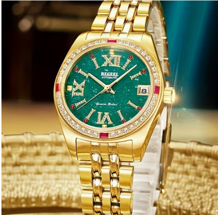 BEGEEL Women'S Automatic Mechanical Watch Wristwatch Women'S Mechanical Timepiece